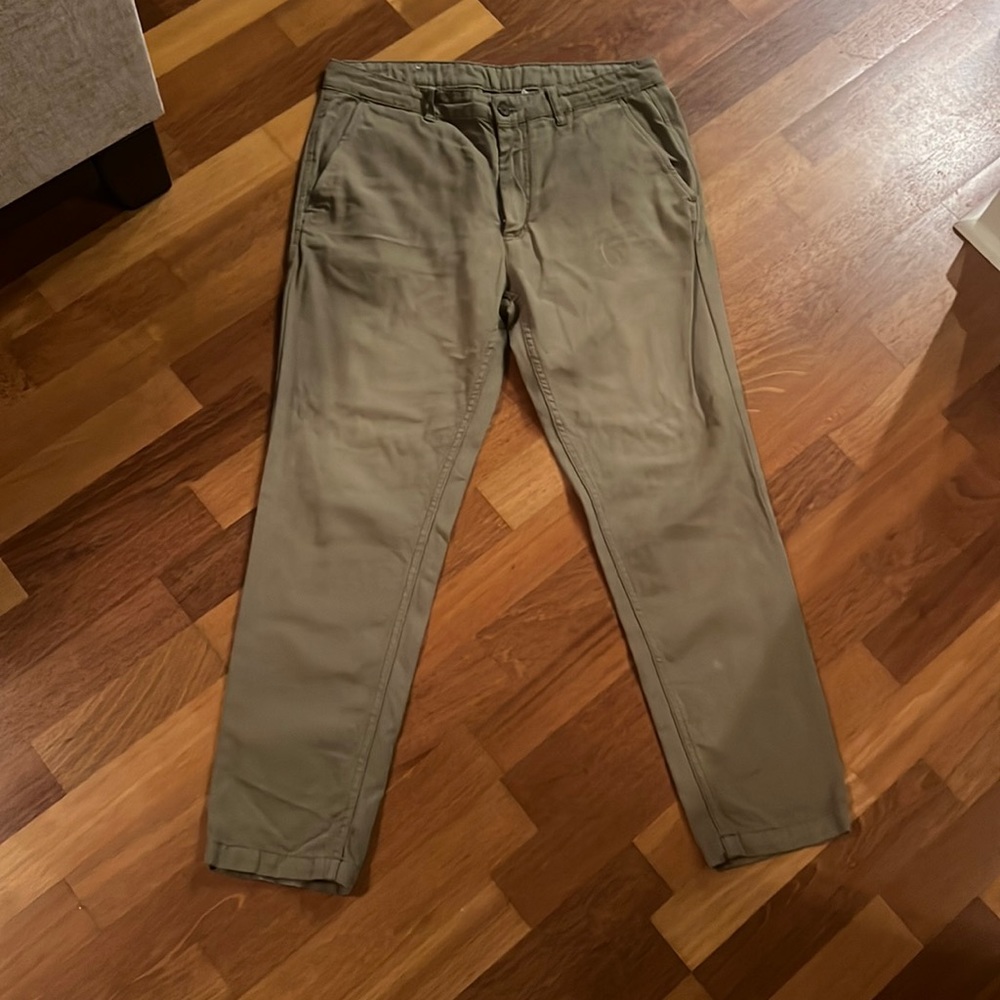 Zara Chino Pants - Olive Green